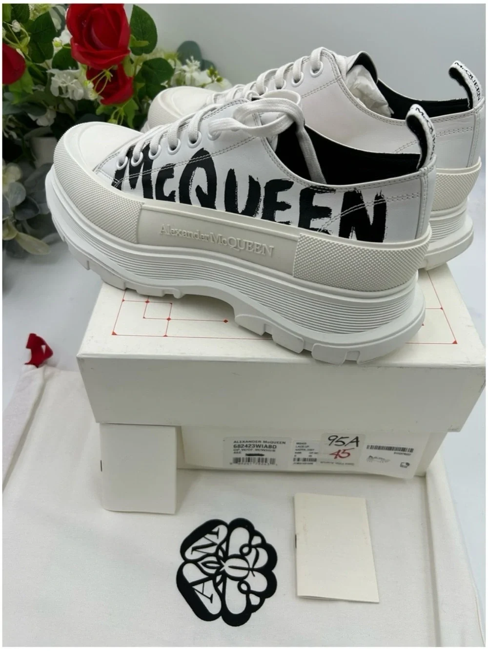 Alexander, McQueen tread slick low top sneakers size 45 made in Italy